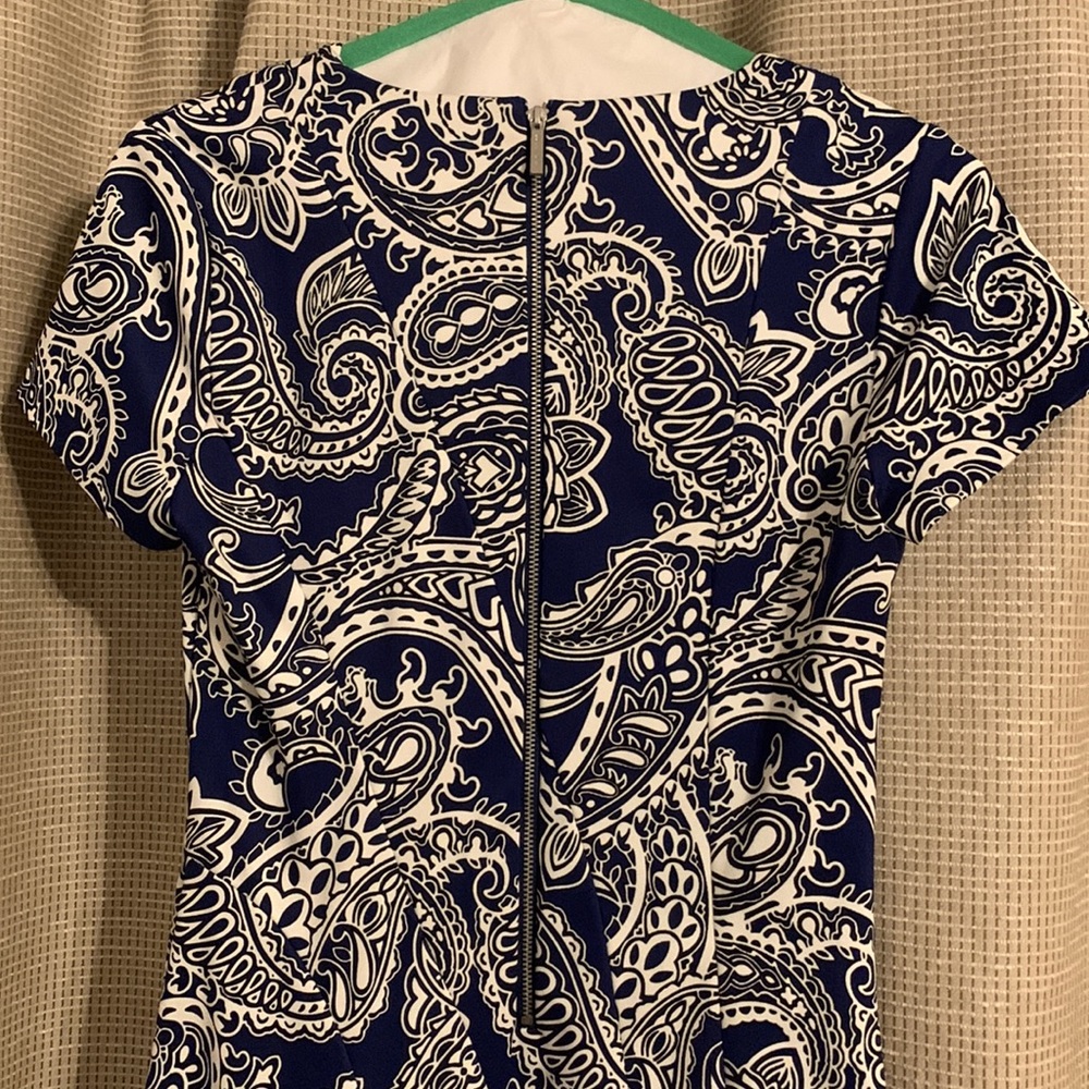 Michael Kors paisley blue flare dress - Picture 4 of 7